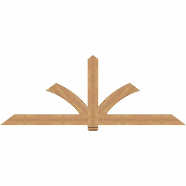 Ekena Millwork Redmond Smooth Timber Gable Bracket, Western Red Cedar, 96"W x 36"H x 1 1/2"D x 5 1/2"F, 9/12 Pitch GBW096X36X0206RED00SWR - main